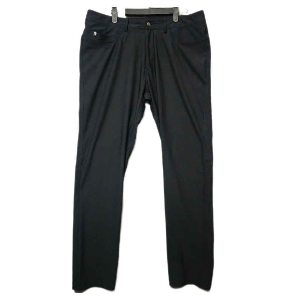 Straight Down Pants Mens 34x32 Black Golf Chino Golfer Athletic Performance Hero